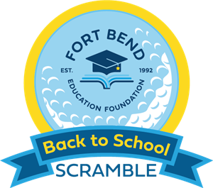 Yellow and Blue Logo for Back to School Scramble